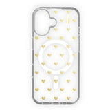 iPhone 16 iDeal Of Sweden Clear Case - MagSafe Kompatibel - Golden Hearts