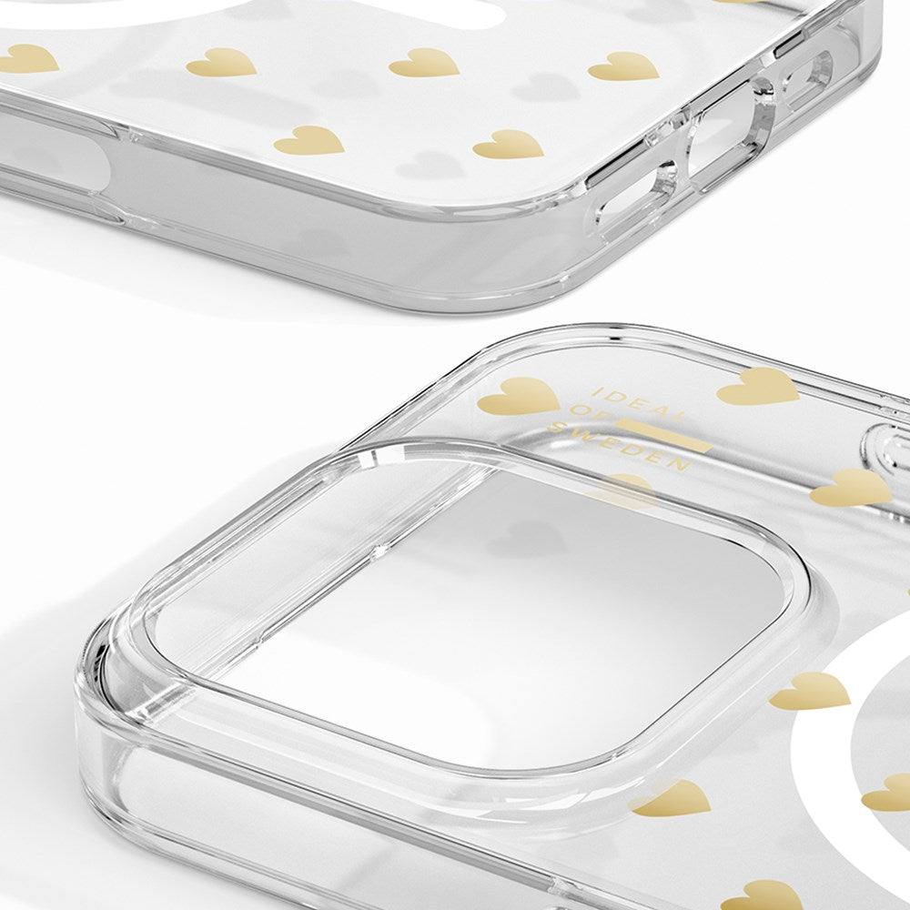 iPhone 16 Pro iDeal Of Sweden Clear Case - MagSafe Kompatibel - Golden Hearts