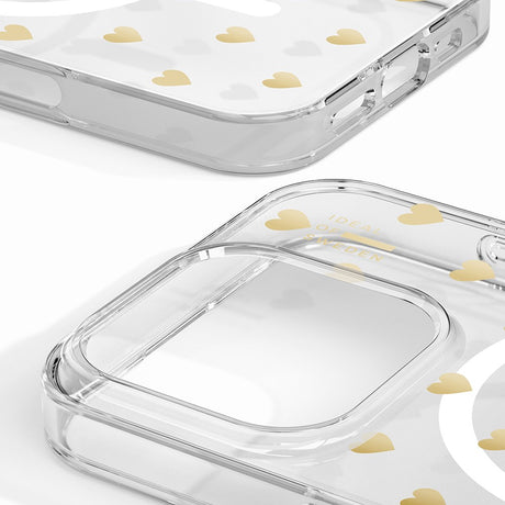 iPhone 16 Pro Max iDeal Of Sweden Clear Case - MagSafe Kompatibel - Golden Hearts