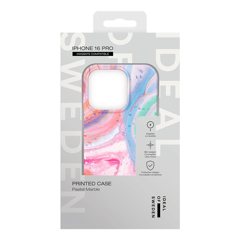 iPhone 16 Pro iDeal Of Sweden Fashion Case - MagSafe Kompatibel - Pastel Marble