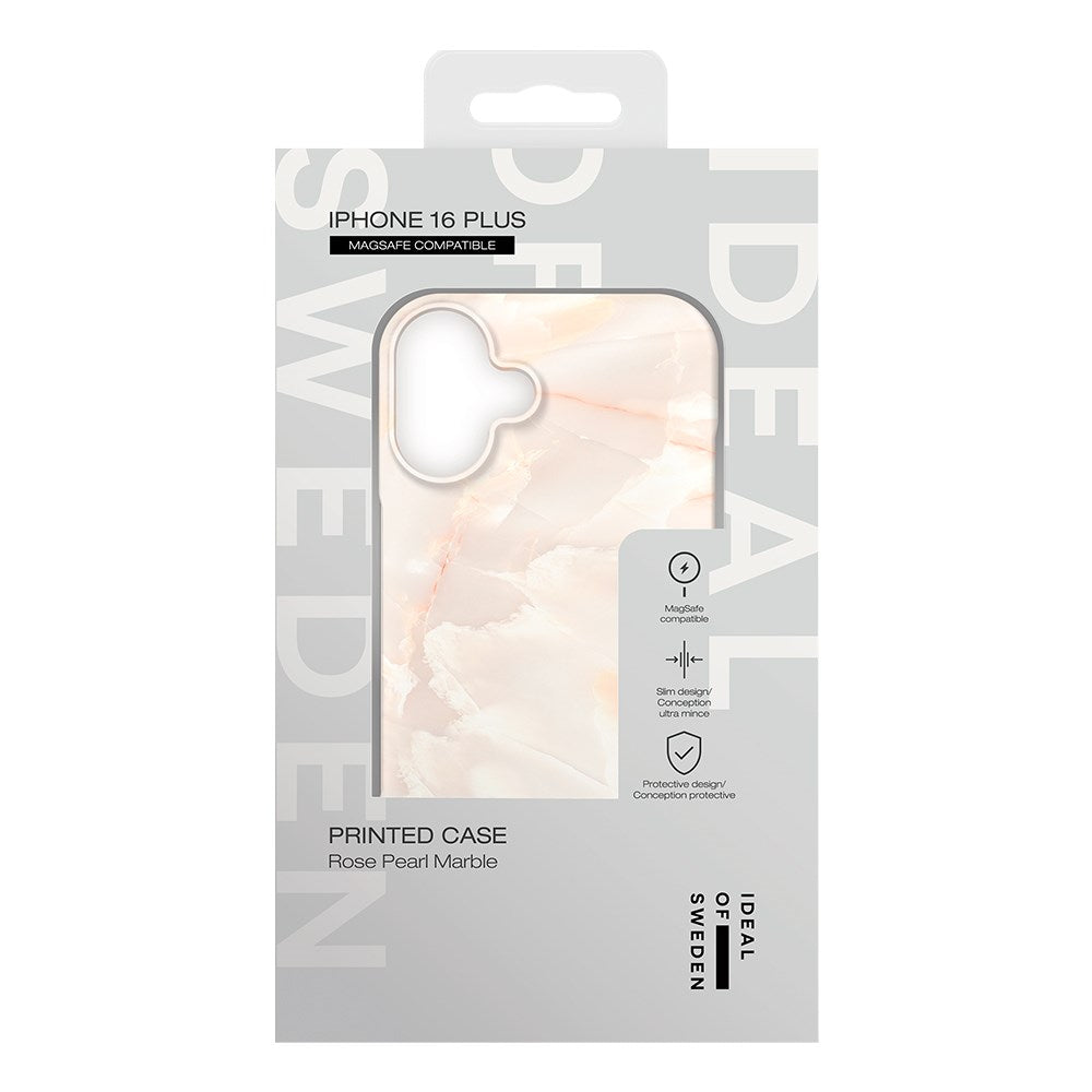 iPhone 16 Plus iDeal Of Sweden Fashion Case - MagSafe Kompatibel - Rose Pearl Marble