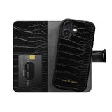 iDeal Of Sweden iPhone 16 Magnet Wallet+ Flip Cover - Croco