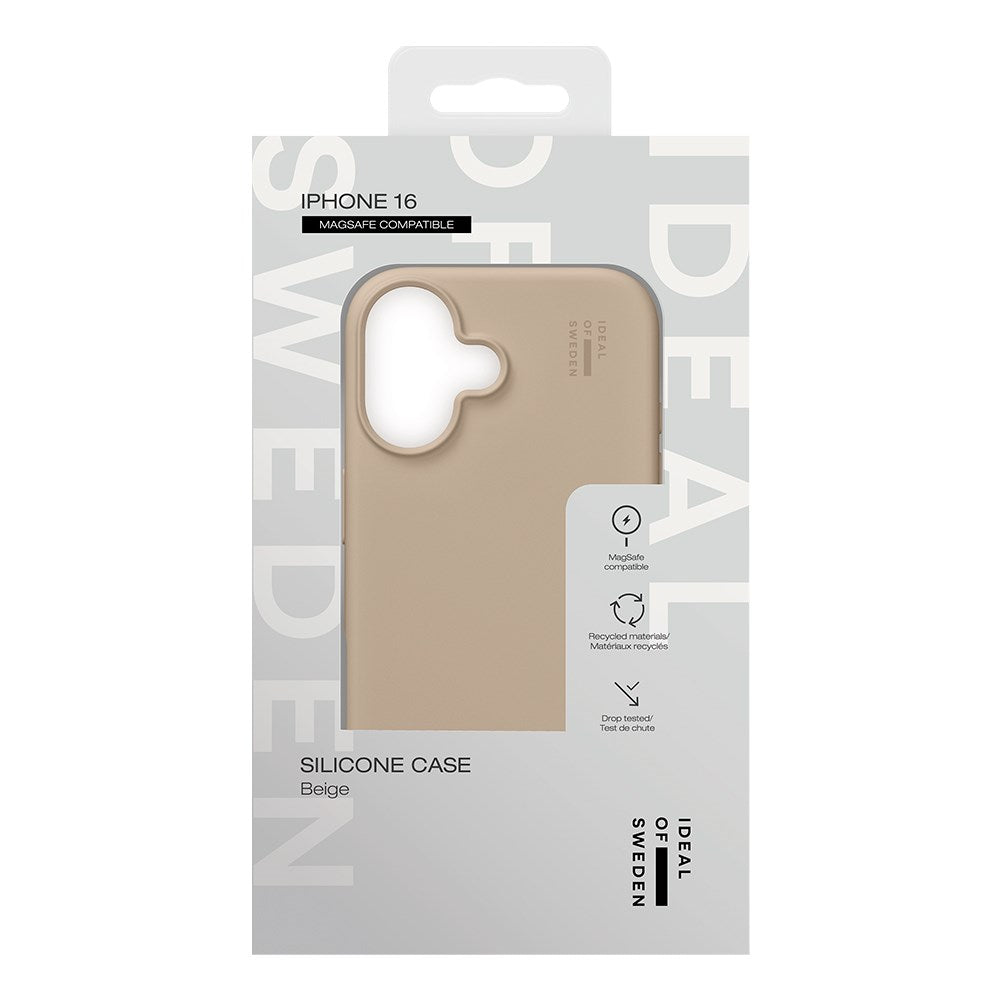 iPhone 16 iDeal Of Sweden Silicone Case - MagSafe Kompatibel - Beige