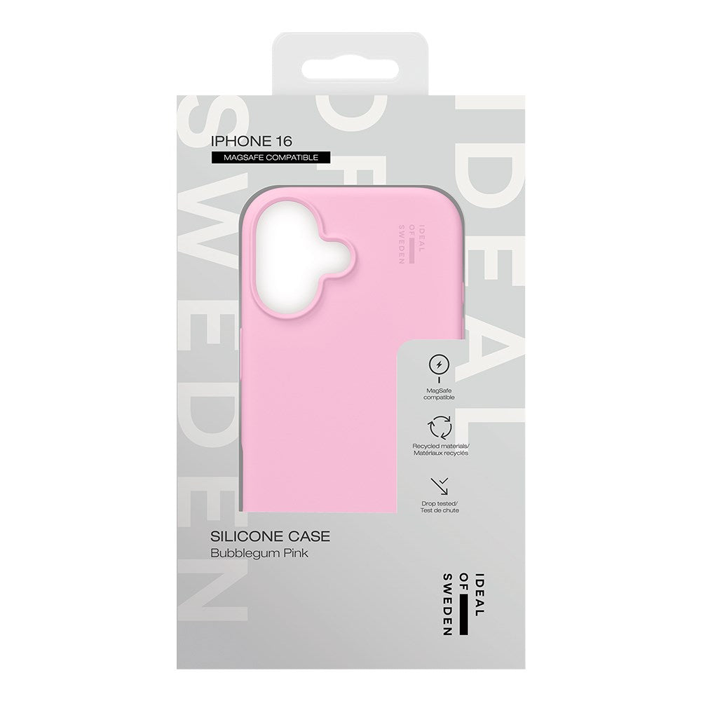 iPhone 16 iDeal Of Sweden Silicone Case - MagSafe Kompatibel - Bubble Gum