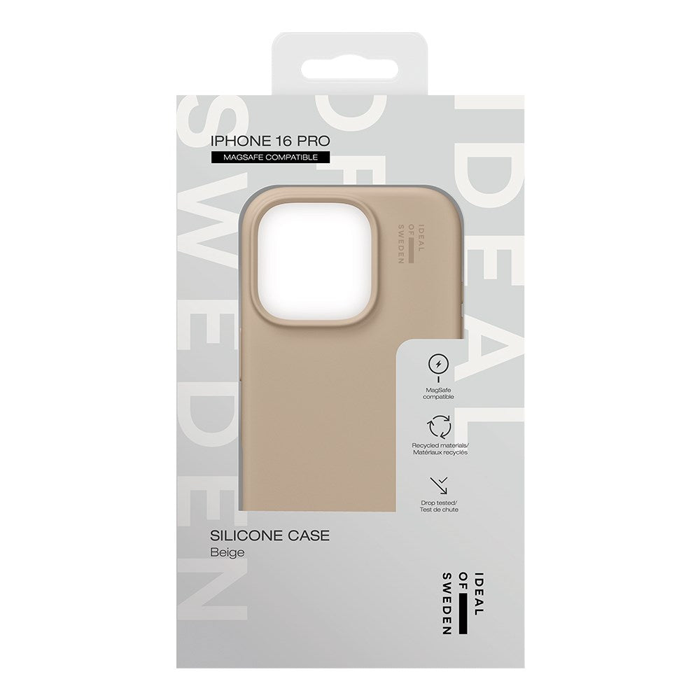 iPhone 16 Pro iDeal Of Sweden Silicone Case - MagSafe Kompatibel - Beige