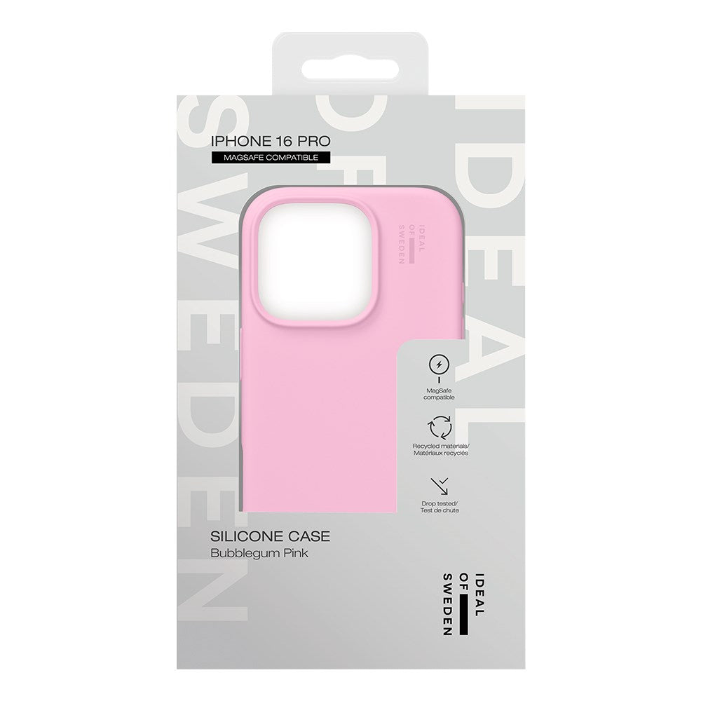 iPhone 16 Pro iDeal Of Sweden Silicone Case - MagSafe Kompatibel - Bubble Gum