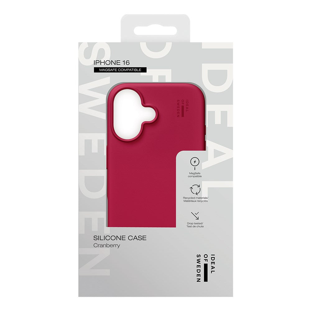 iPhone 16 iDeal Of Sweden Silicone Case - MagSafe Kompatibel - Cranberry