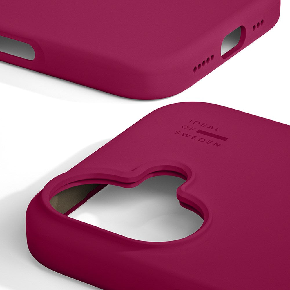 iPhone 16 iDeal Of Sweden Silicone Case - MagSafe Kompatibel - Cranberry