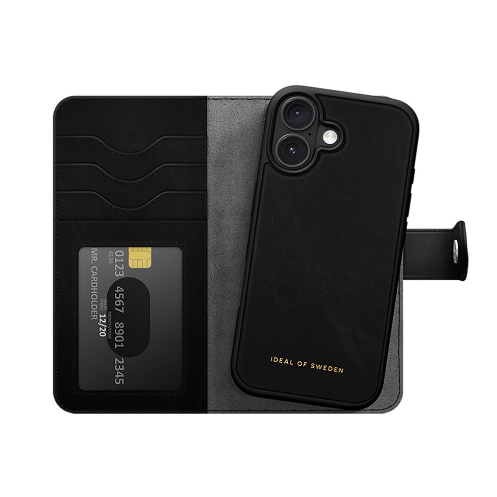 iDeal Of Sweden iPhone 16 Pro Max Magnet Wallet+ Flip Cover - Black