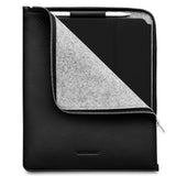 Woolnut iPad Pro 12.9" ( 2022 / 2021 / 2020 / 2018) / iPad Pro 13" (2024) Ægte Læder Folio Sleeve - Sort