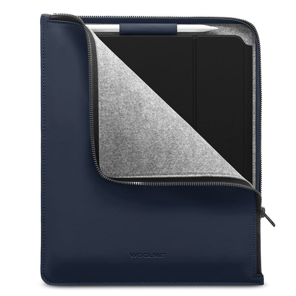 Woolnut PU Læder Folio Sleeve Til iPad / Tablet (325 x 265mm) - Blå