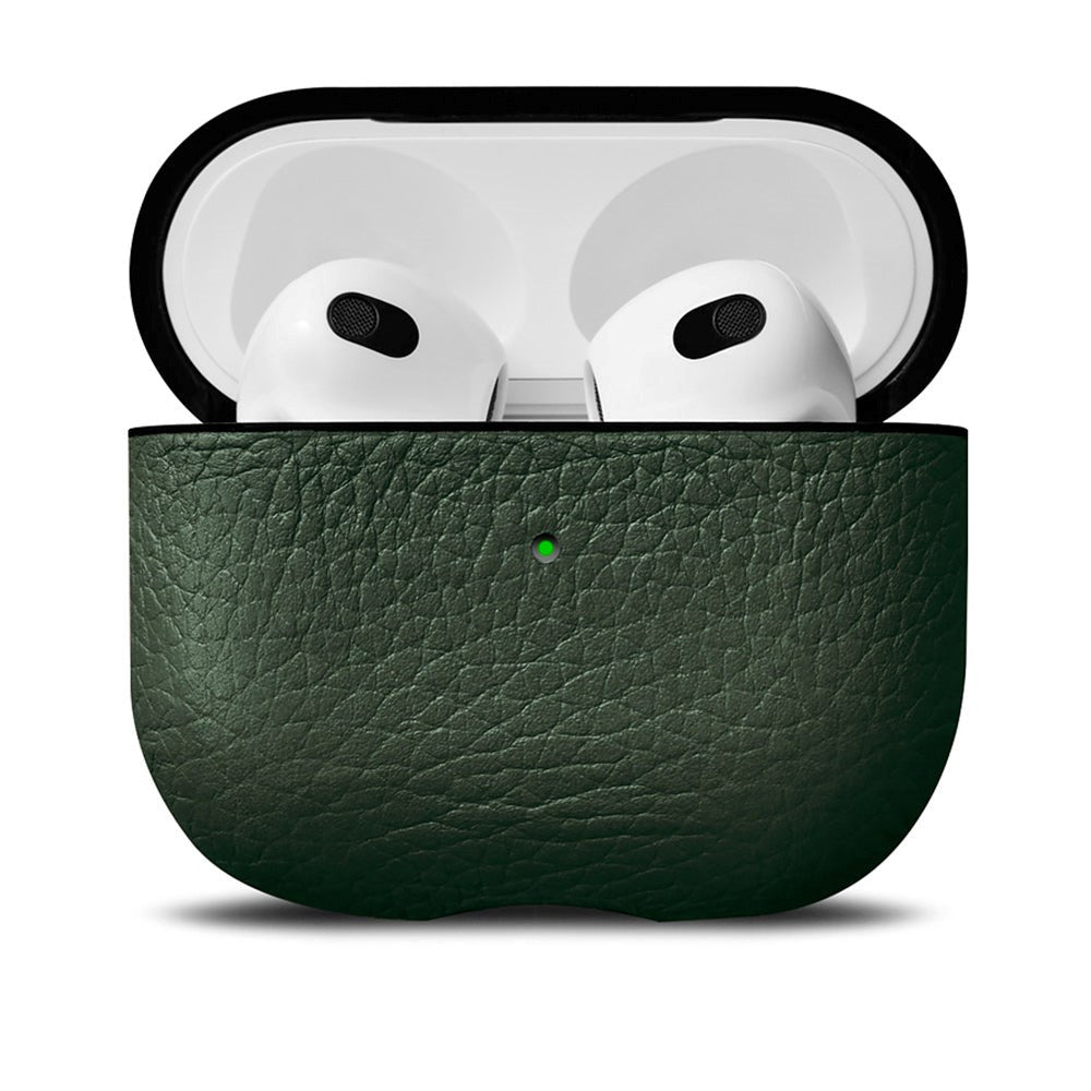 Woolnut AirPods (3. gen.) Ægte Læder Cover - Grøn