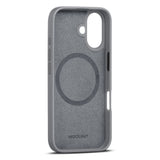 iPhone 16 WOOLNUT Ægte Læder Bagside Cover - MagSafe Kompatibel -Grå