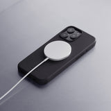 iPhone 16 Pro WOOLNUT Ægte Læder Bagside Cover - MagSafe Kompatibel - Sort