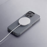 iPhone 16 Pro WOOLNUT Ægte Læder Bagside Cover - MagSafe Kompatibel - Grå