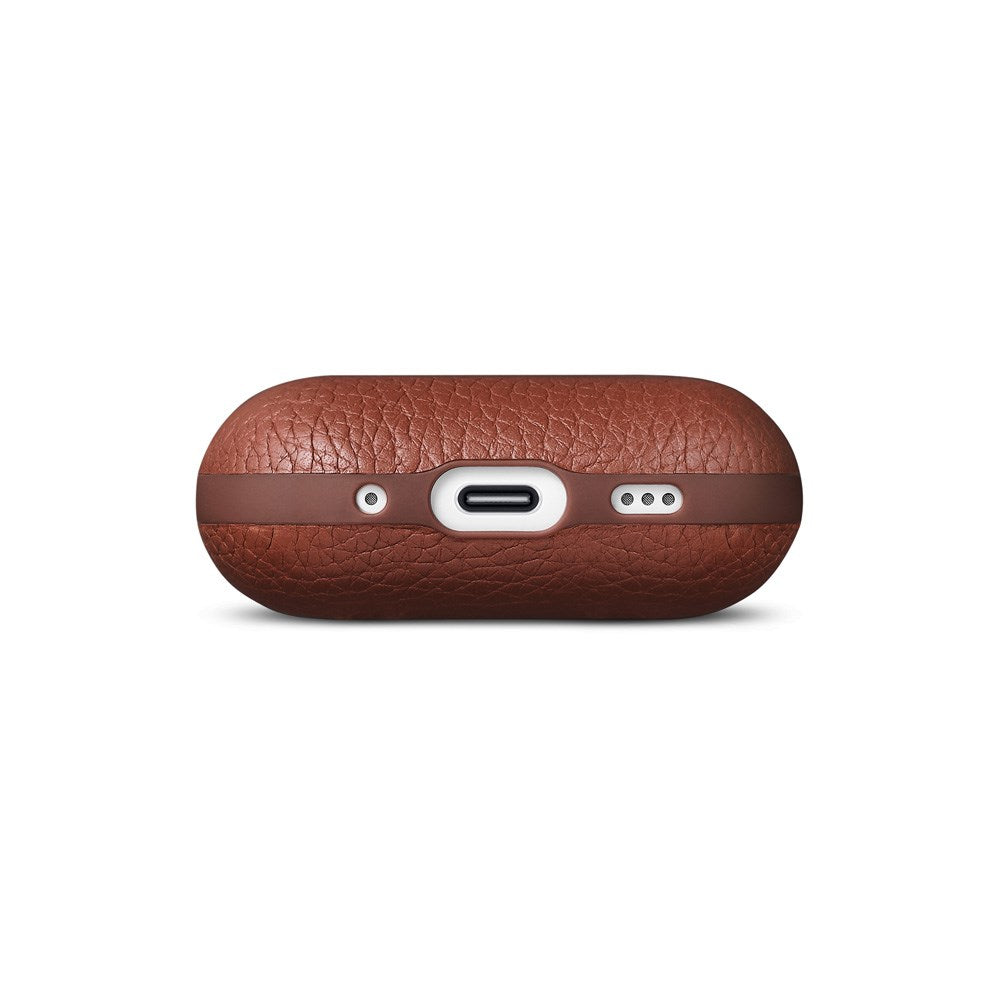 Apple AirPods Pro (3. gen.) - WOOLNUT Ægte Læder Cover - Brun