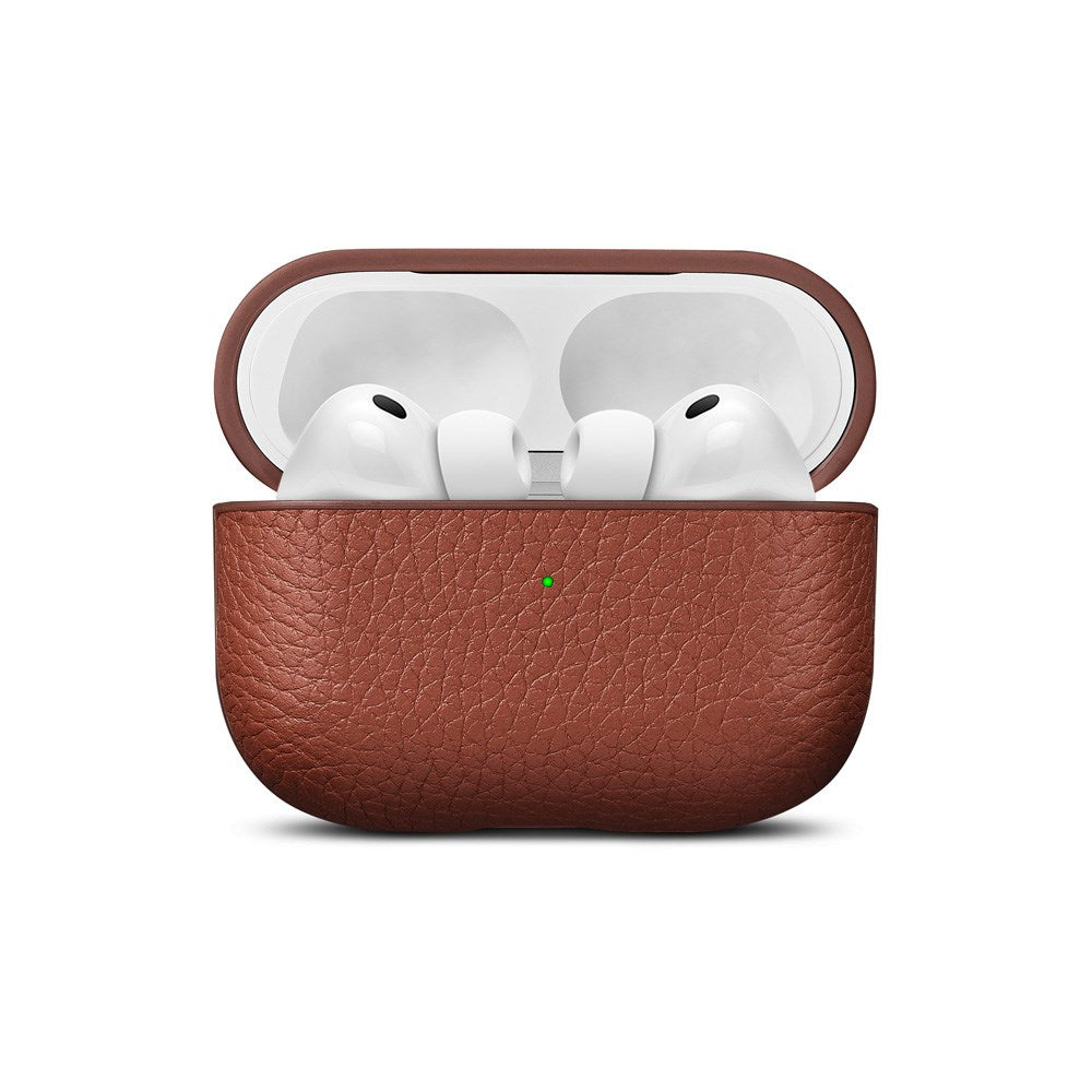 Apple AirPods Pro (3. gen.) - WOOLNUT Ægte Læder Cover - Brun