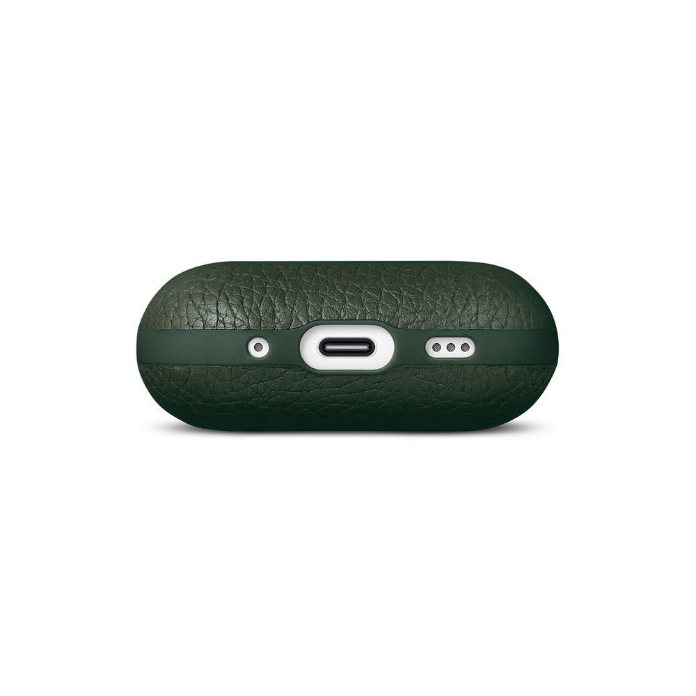 Apple AirPods Pro (3. gen.) - WOOLNUT Ægte Læder Cover - Grøn