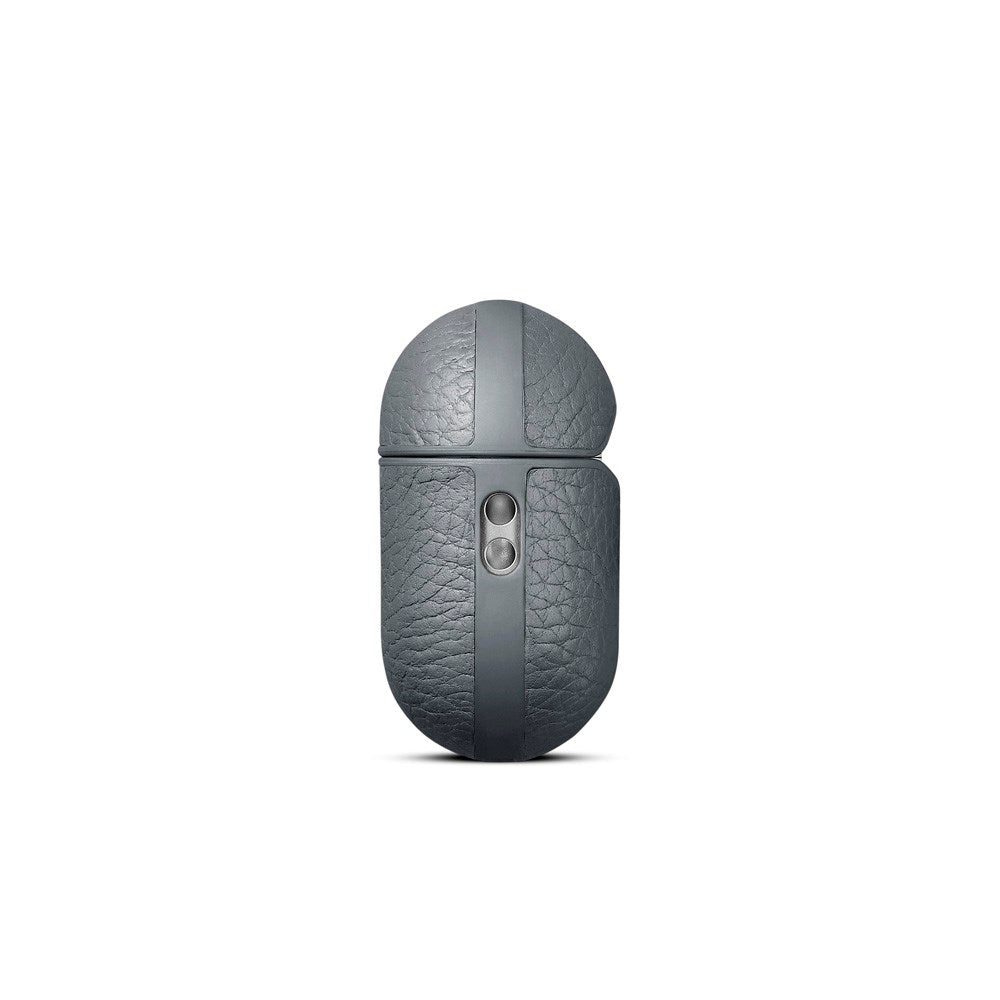 Apple AirPods Pro (3. gen.) - WOOLNUT Ægte Læder Cover - Grå