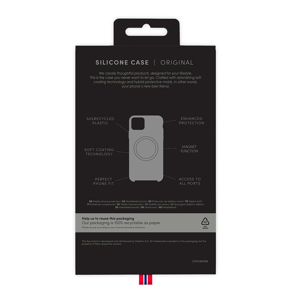 Samsung Galaxy S22 Key Magnetisk Silikone Bagside Cover - Antibakteriel - Sort