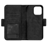 iPhone 14 Pro Key Nordfjord Slim Wallet Læder Cover m. Pung - Sort