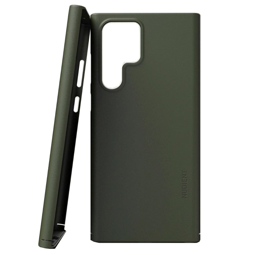 Nudient Thin Case V3 Samsung Galaxy S22 Ultra Bagside Cover - Pine green