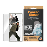 Samsung Galaxy S24 Ultra PanzerGlass Matrix AntiBacterial Ultra Wide Fit Plastikbeskyttelse - AlignerKit - Platinum Strength - Gennemsigtig