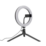 White Shark 1200lm Ring Light - Tripod - Mobilholder - 20cm - Sort
