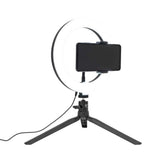 White Shark 1200lm Ring Light - Tripod - Mobilholder - 20cm - Sort