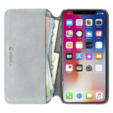 Krusell Broby Slim Wallet iPhone XS/X Ruskind Flip Cover - Grå