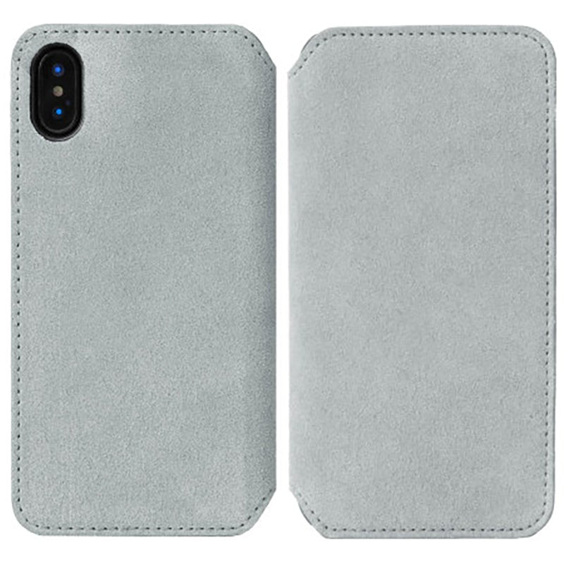 Krusell Broby Slim Wallet iPhone XS Max Ruskind Flip Cover - Grå