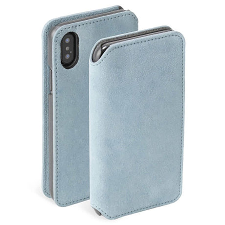 Krusell Broby Slim Wallet iPhone XS/X Ruskind Flip Cover - Blå