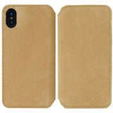 Krusell Broby Slim Wallet iPhone XS/X Ruskind Flip Cover - Beige