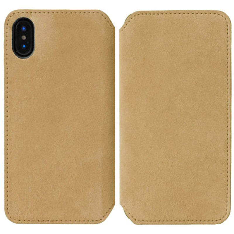 Krusell Broby Slim Wallet iPhone XS Max Ruskind Flip Cover - Beige