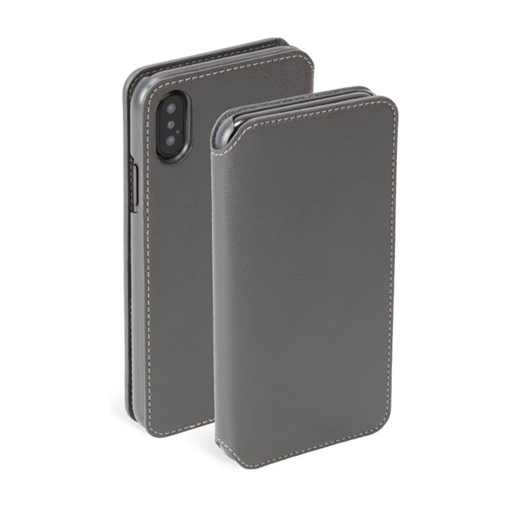 Krusell Pixbo 4 Card FolioCase iPhone Xs Max Læder Flip Cover - Grå