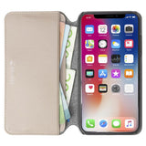 Krusell Pixbo 4 Card FolioCase iPhone Xs Max Læder Flip Cover - Beige