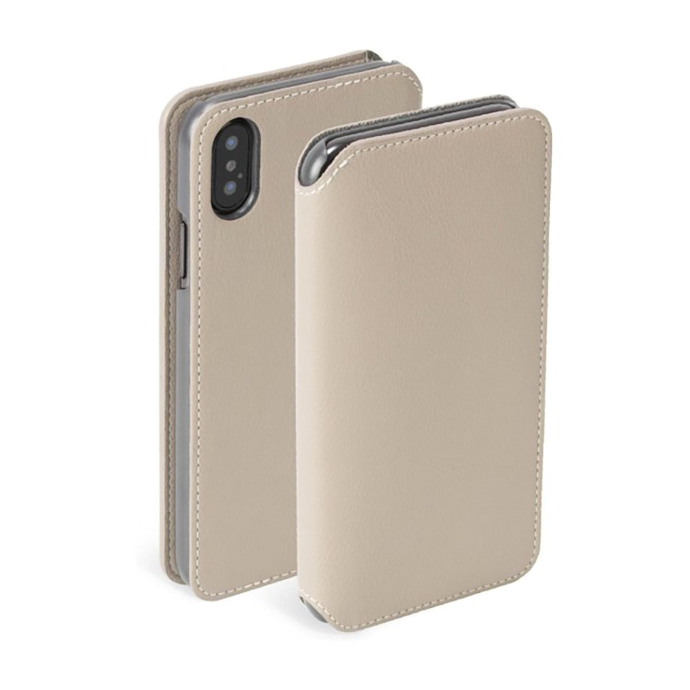 Krusell Pixbo 4 Card FolioCase iPhone Xs Max Læder Flip Cover - Beige