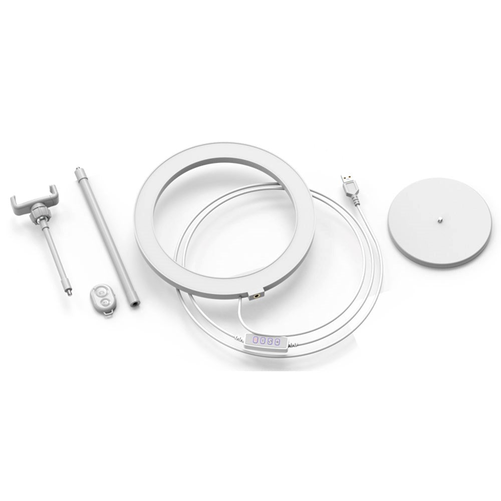 Digipower My Story 10" Ring Light Bordstander m. Fjernbetjening & Mobilholder - Hvid - (DEMO)