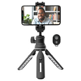 Digipower Foto-Pro Tripod til Smartphone / Actionkamera m. Fjernbetjening - Sort