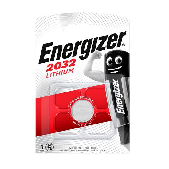 Energizer CR2032 3V Lithium Knapcelle Batteri - Kompatibel AirTag - Sølv