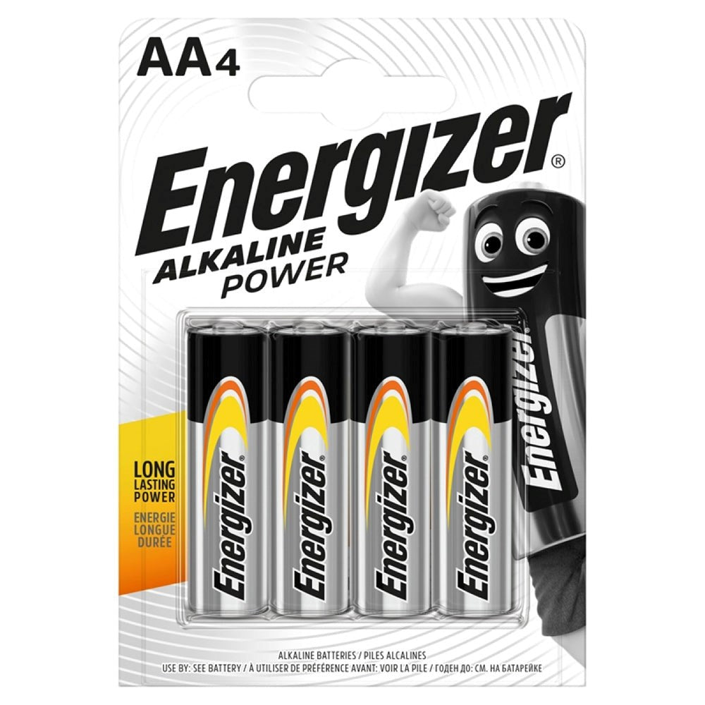 Energizer Alkaline Power AA Batterier - 4-Pak