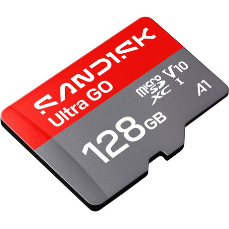 SanDisk 128GB Micro SDXC Ultra Go Hukommelseskort - Rød / Grå