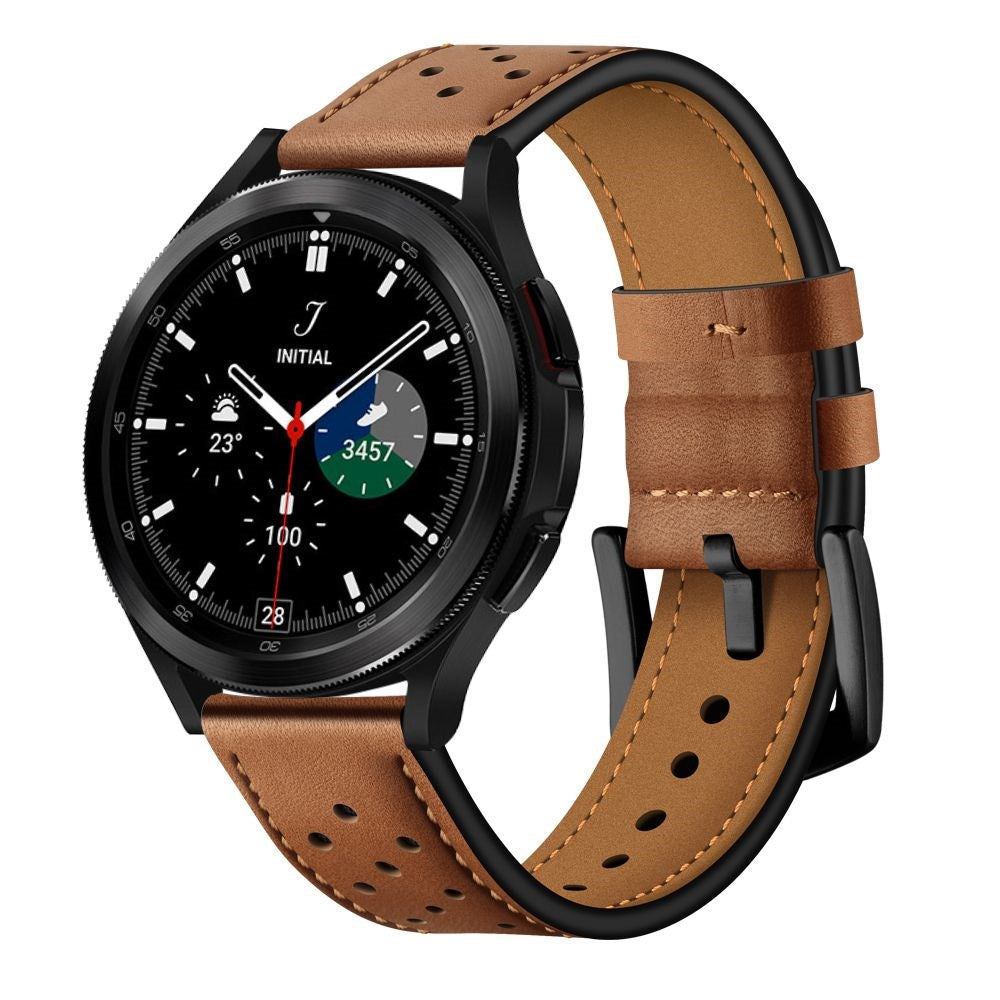 Tech-Protect Universal 20mm Smartwatch Læder Urrem - Brun