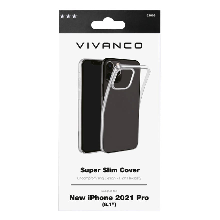 iPhone 13 Pro Vivanco Super Slim Bagside Cover - Gennemsigtig