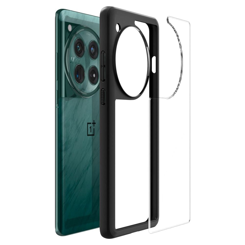 OnePlus 12 Spigen Ultra Hybrid Case - Gennemsigtig / Sort