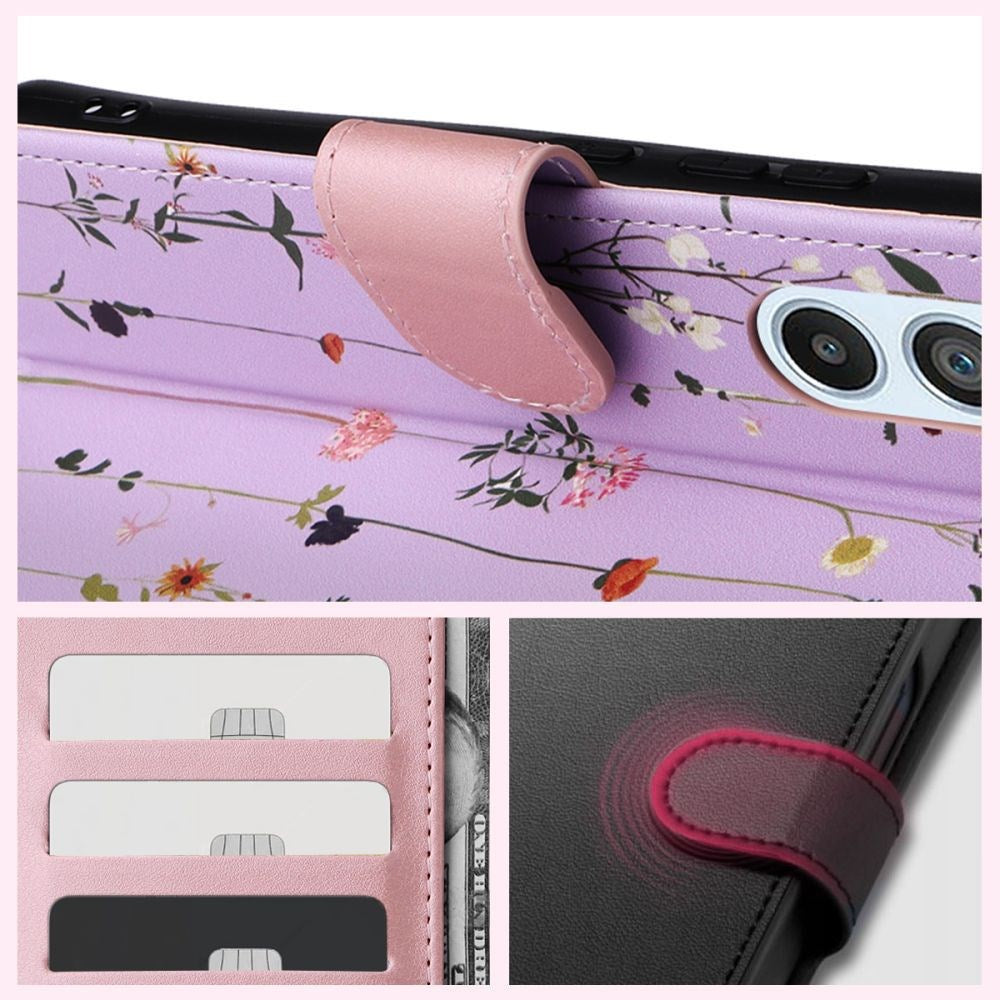 Samsung Galaxy A54 (5G) Tech-Protect Flip Wallet m. Pung - Garden Violet