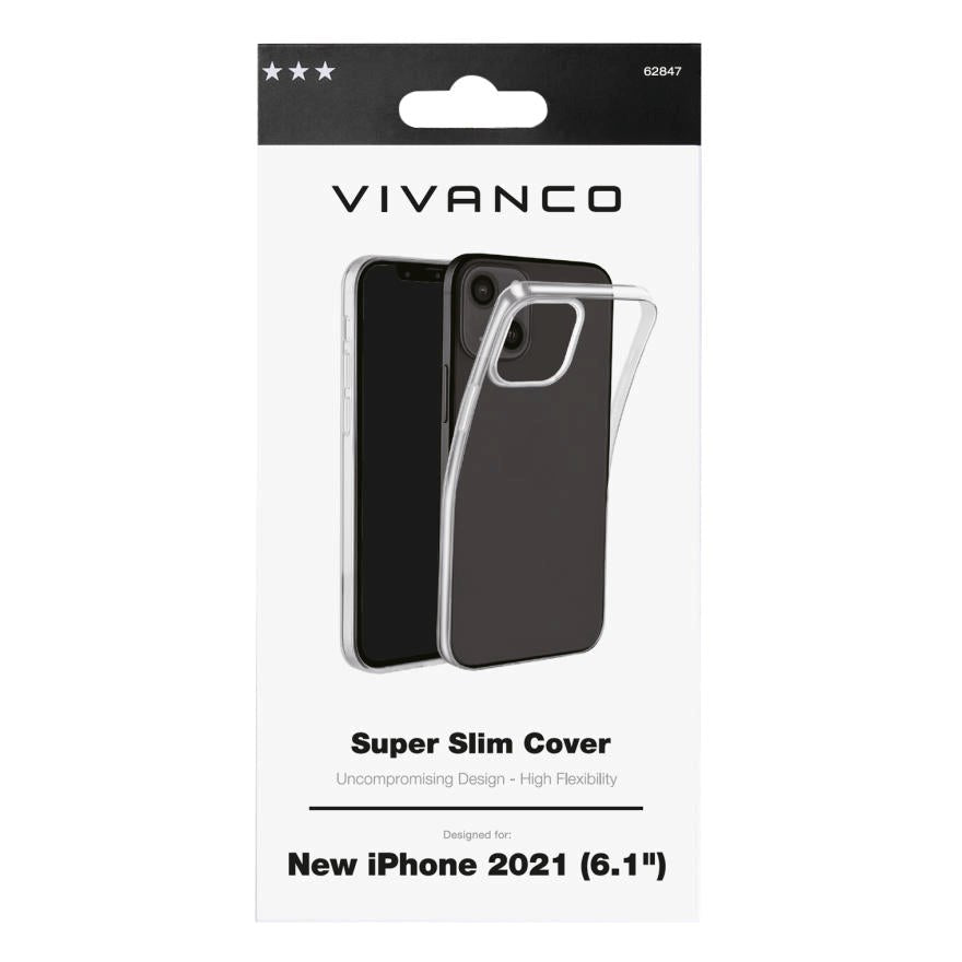 iPhone 13 Vivanco Super Slim Bagside Cover - Gennemsigtig