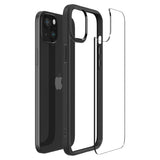 iPhone 15 Plus Spigen Ultra Hybrid Case - Gennemsigtig / Sort