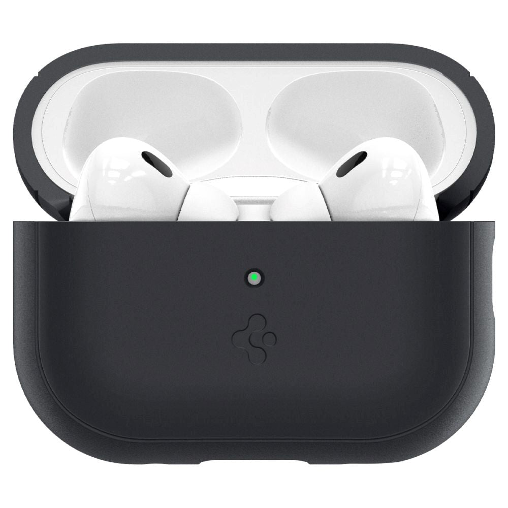 Apple Airpods Pro (2. gen.) Spigen Silicone Fit Cover m. Strop - Sort