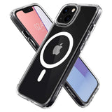 Spigen iPhone 13 Ultra Hybrid Bagside Cover - MagSafe Kompatibel - Gennemsigtig / Hvid